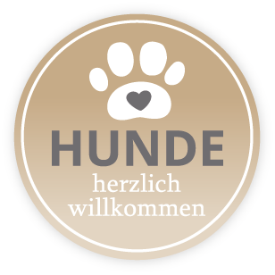 Button Hunde willkommen